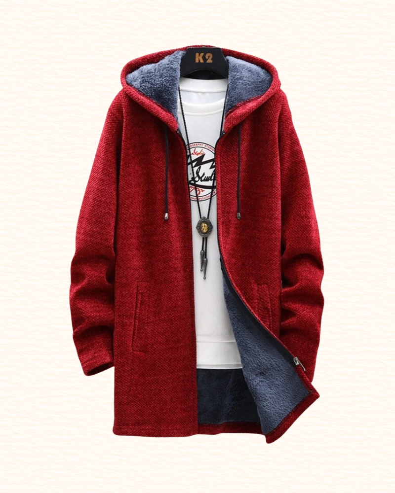 Gilet Long À Capuche Pour Femme | Fermeture Zippée