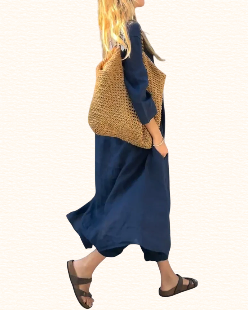 Ensemble Uni Pour Femme | Tunique Et Pantacourt Large