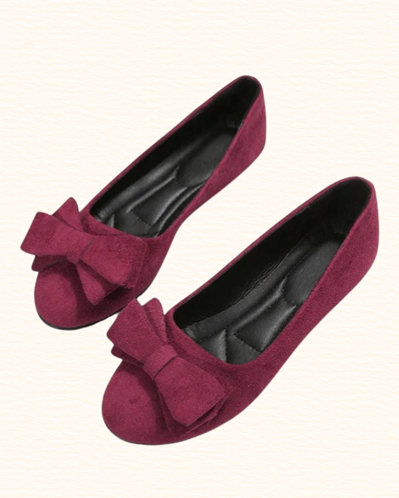 Ballerines À Nœud Pour Femme | Bout Arrondi
