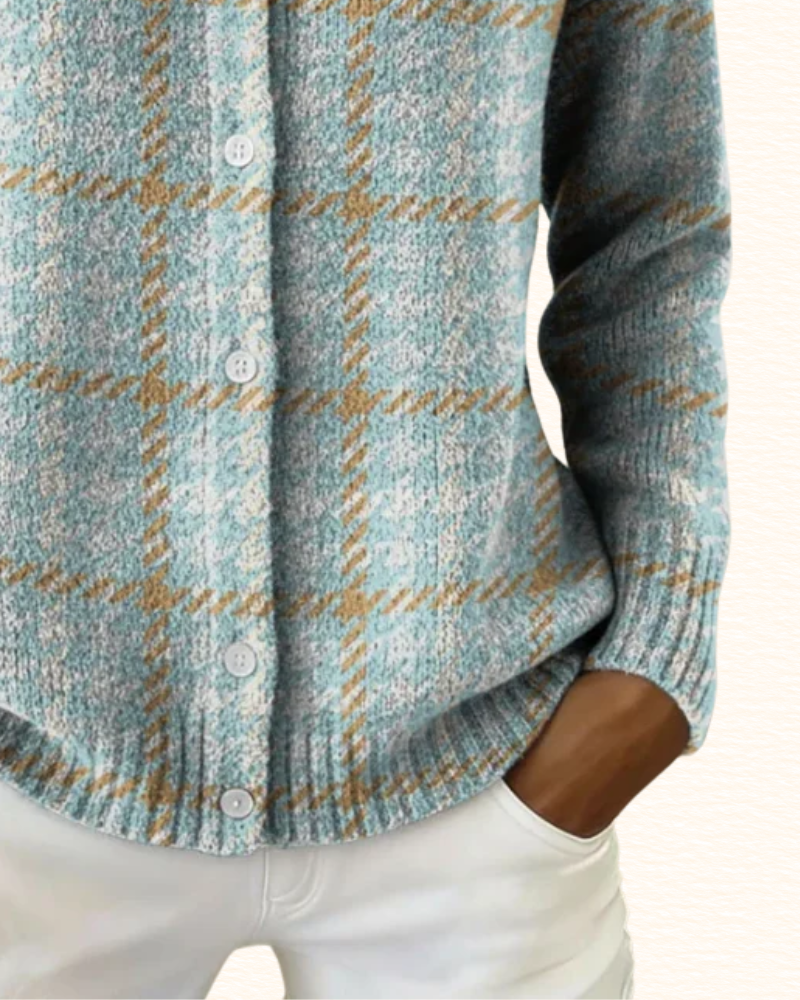 Chemisier À Carreaux Pastel Pour Femme | Col Classique