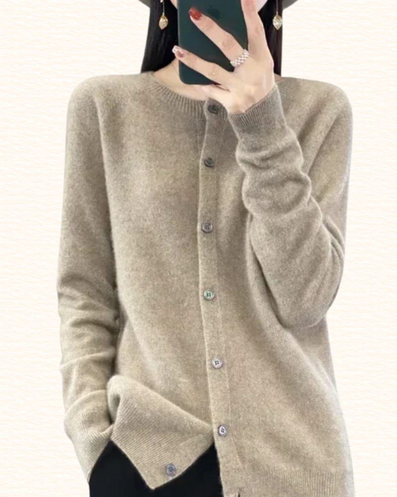 Gilet Boutonné Pour Femme | Col Rond
