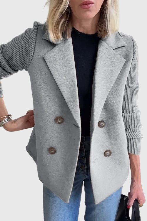 Blazer À Manches Côtelées Pour Femme | Coupe Croisée