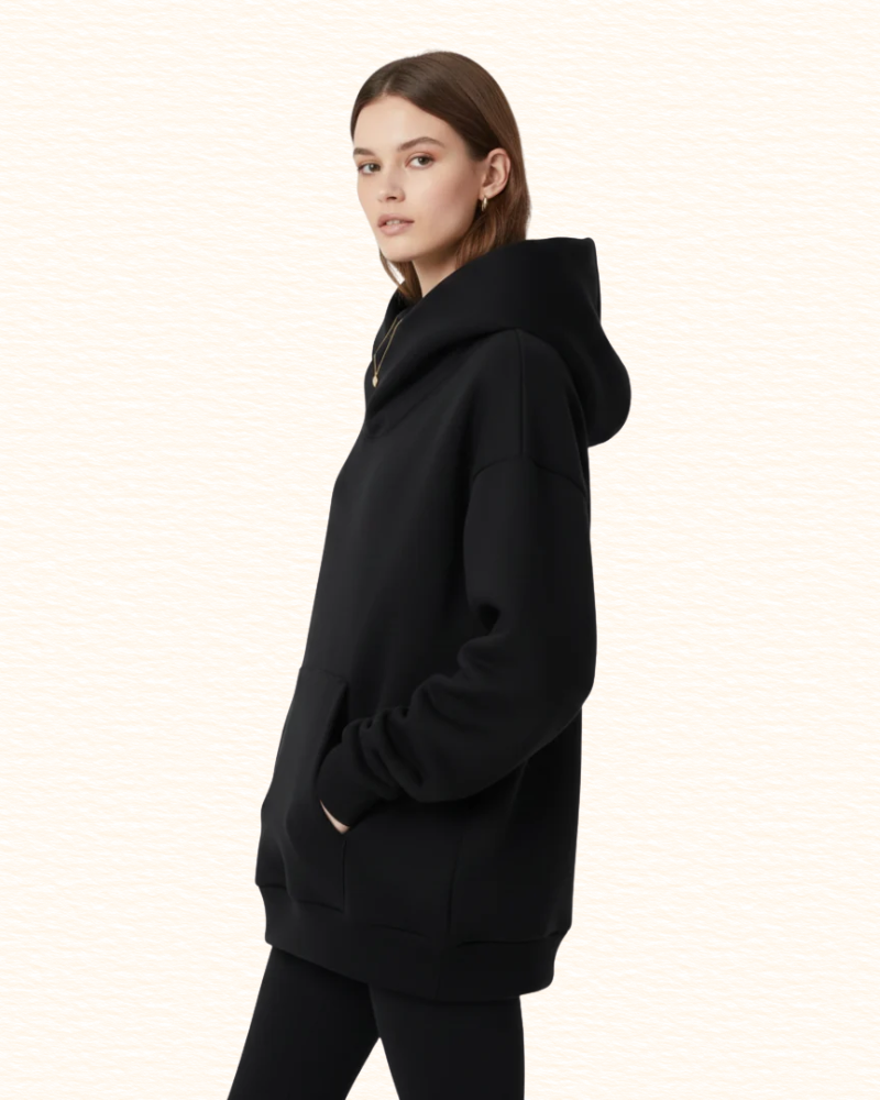 Sweat Ample À Capuche Pour Femme | Col Montant