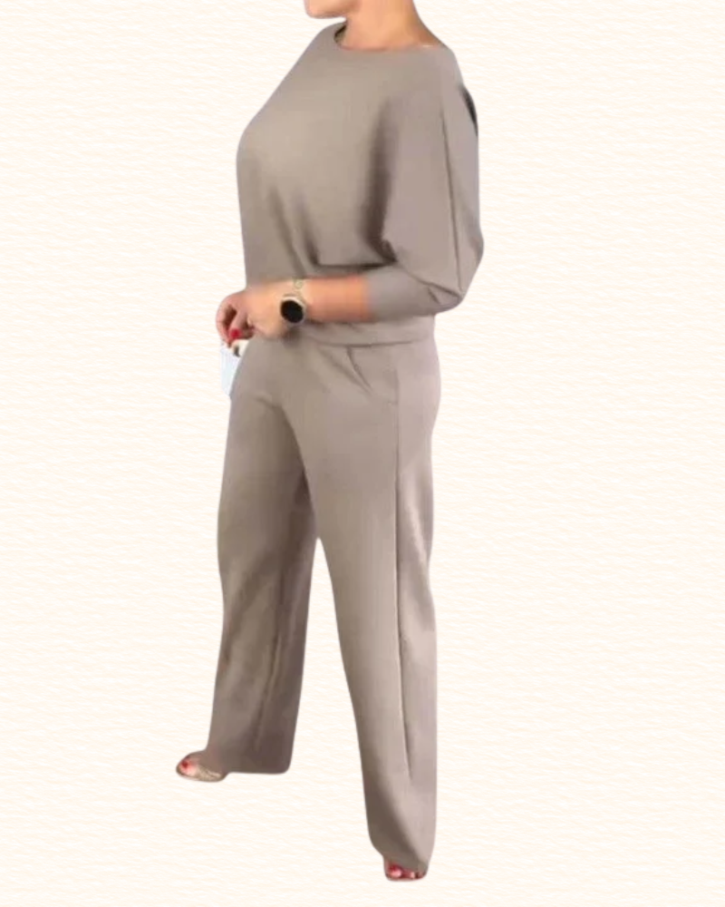 Combinaison De Soirée Pour Femme | Col Drapé Et Jambes Larges