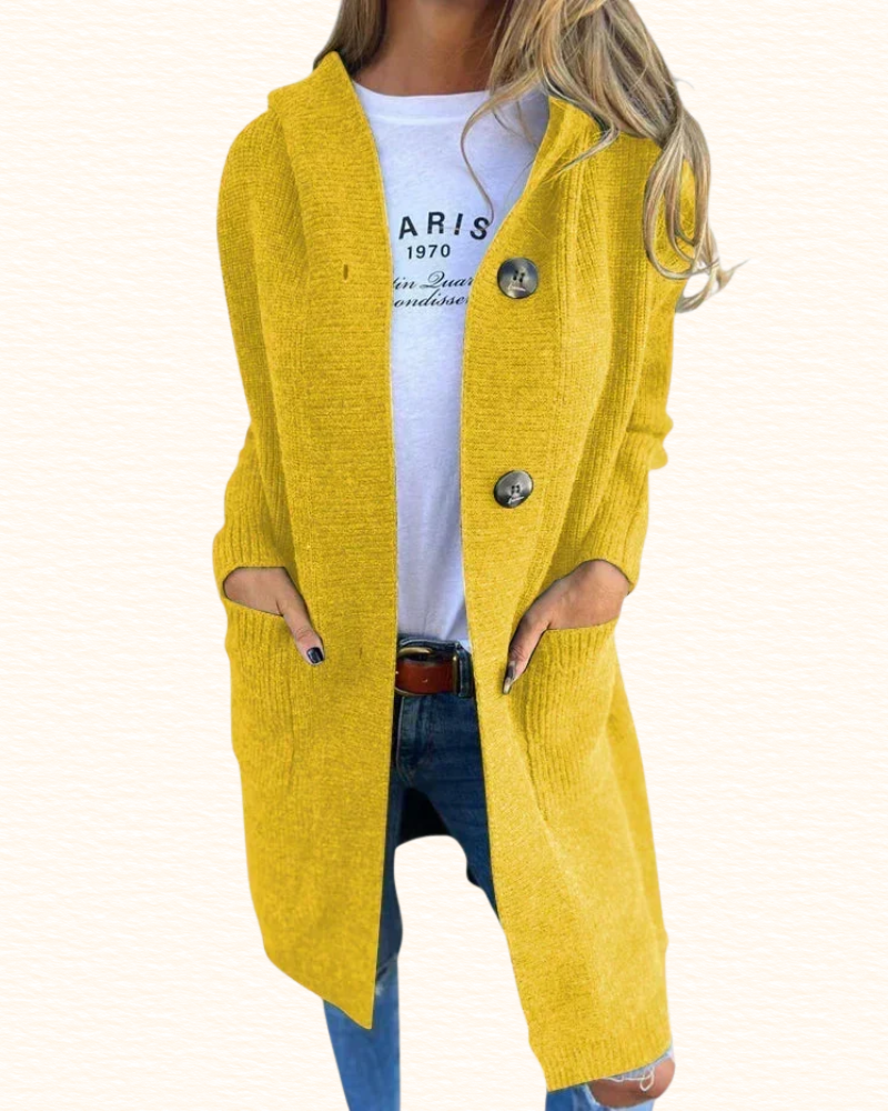 Cardigan Long Boutonné Pour Femme | Poches Avant