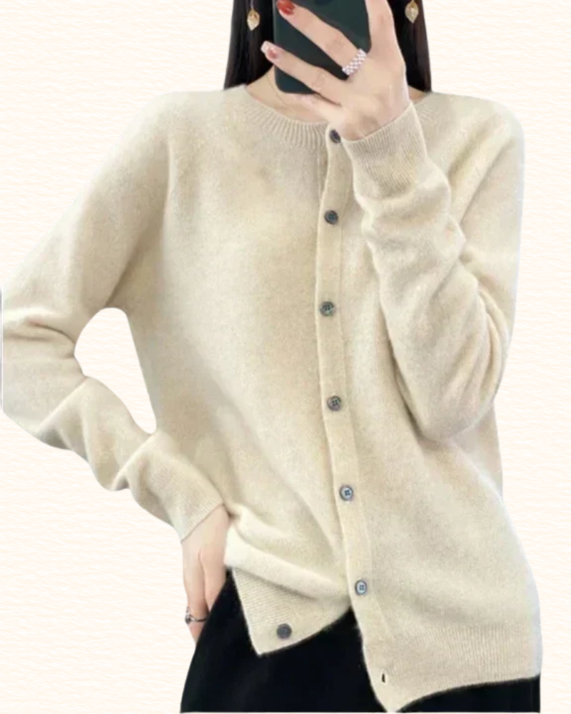 Gilet Boutonné Pour Femme | Col Rond