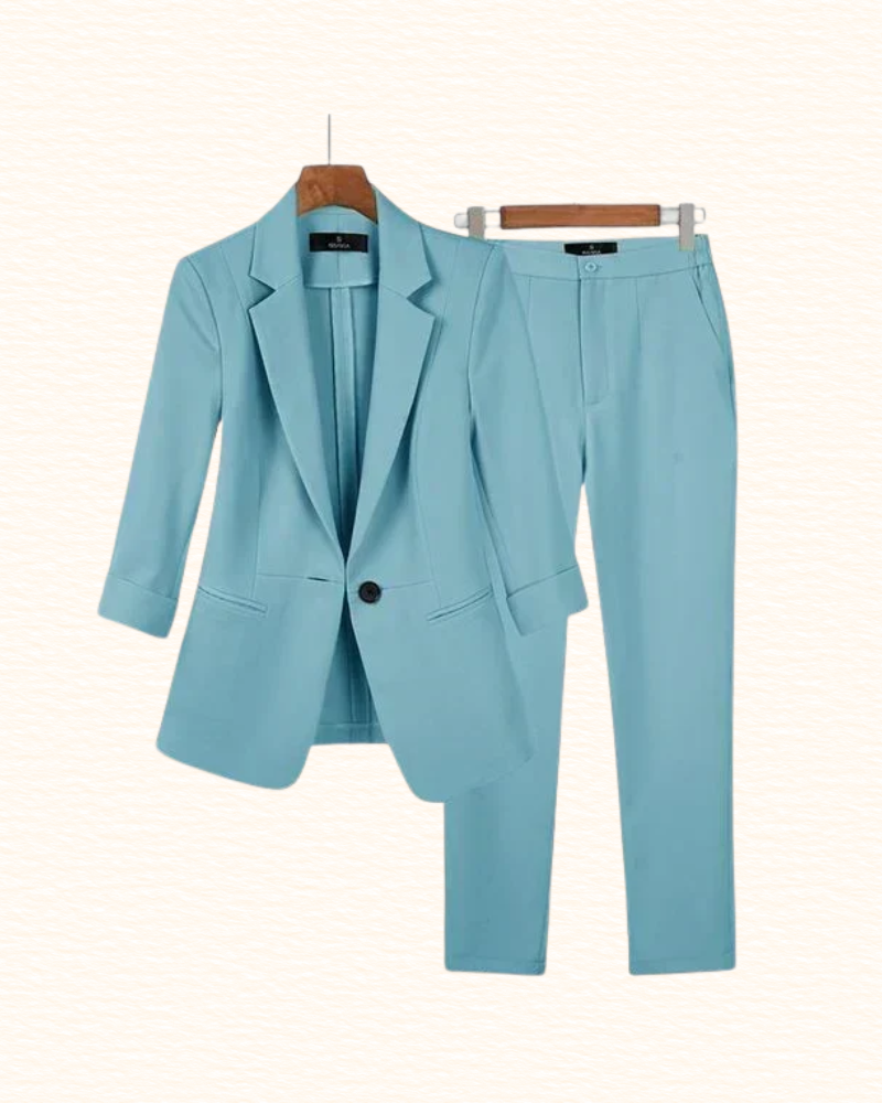 Tailleur Deux Pièces Pour Femme | Blazer Et Pantalon Droit