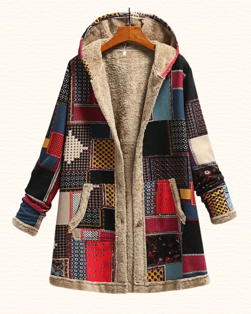 Veste Fleurie À Capuche Pour Femme | Fermeture Zippée