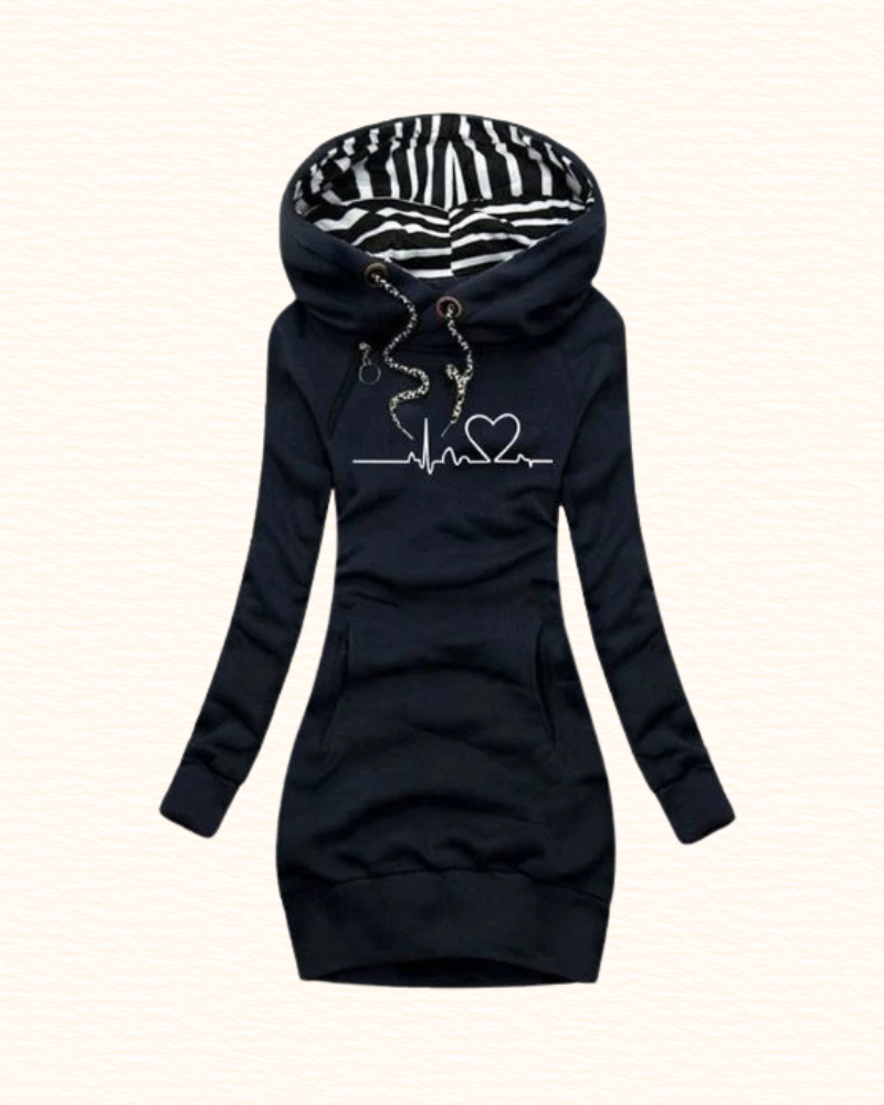 Sweat Long À Capuche Pour Femme | Coupe Cintrée