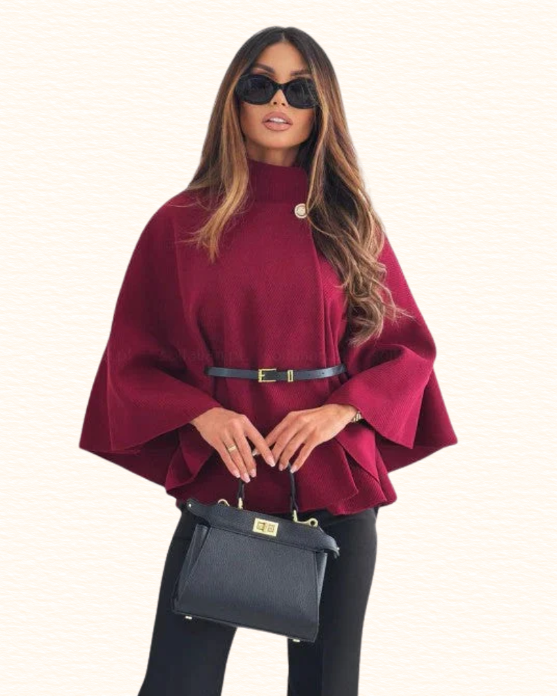 Veste Cape Ceinturée Pour Femme | Manches Amples