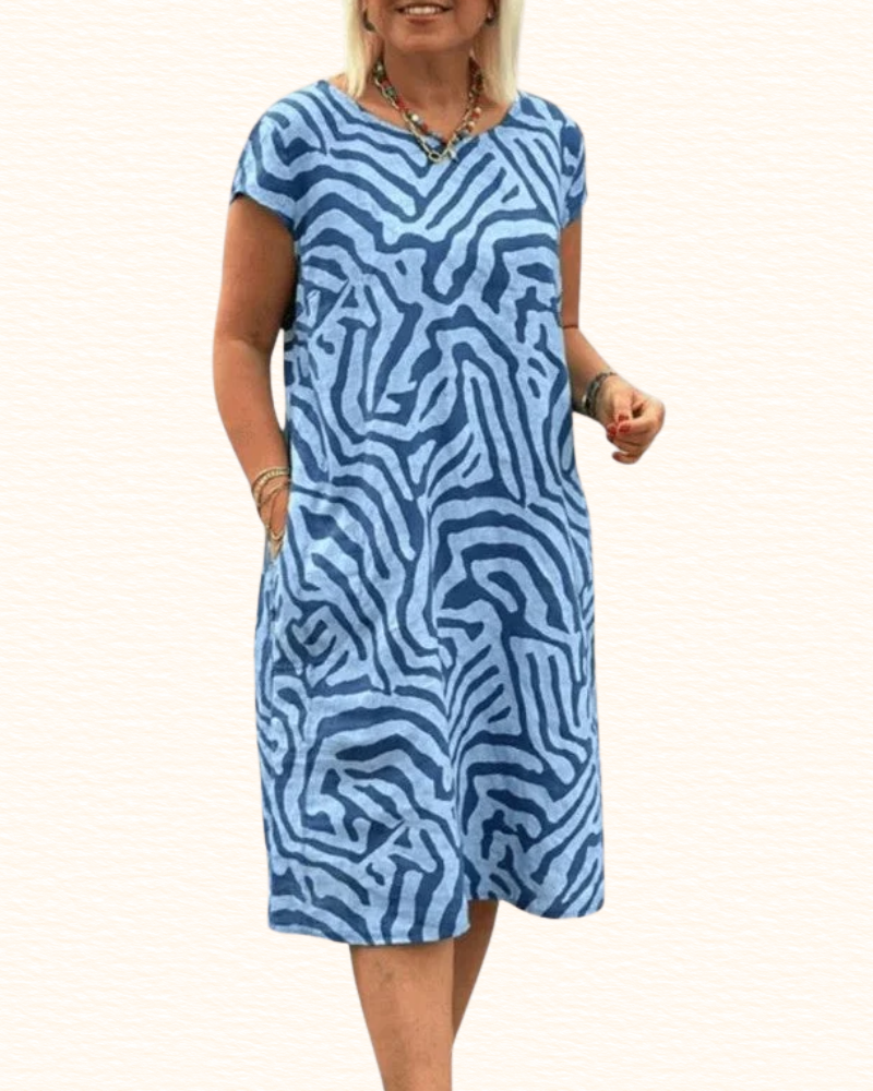 Robe À Motifs Graphiques Pour Femme | Midi