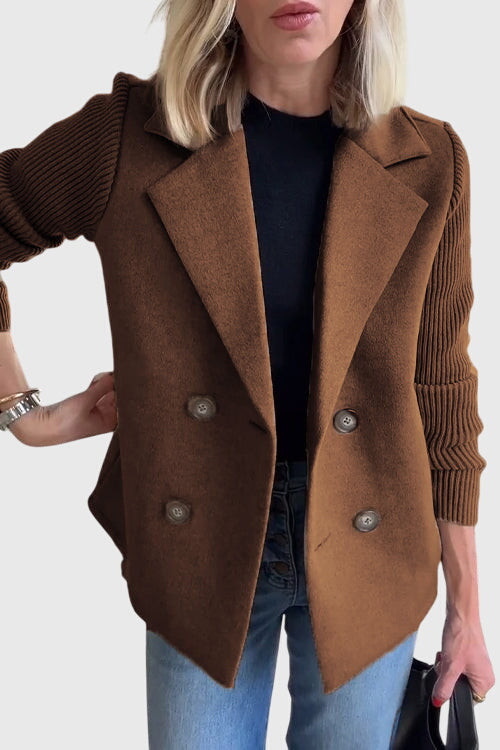 Blazer À Manches Côtelées Pour Femme | Coupe Croisée