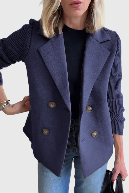 Blazer À Manches Côtelées Pour Femme | Coupe Croisée