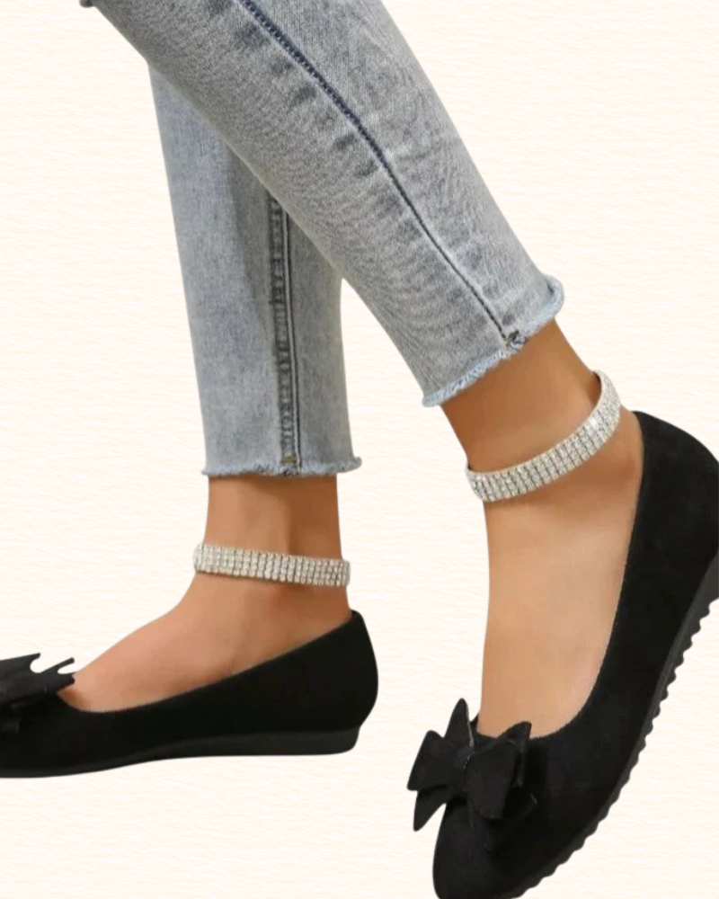Ballerines À Nœud Pour Femme | Bout Arrondi
