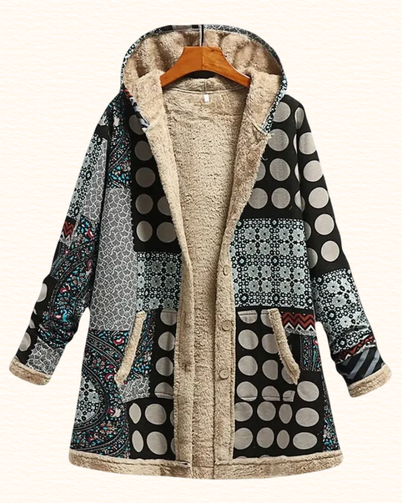 Veste Fleurie À Capuche Pour Femme | Fermeture Zippée