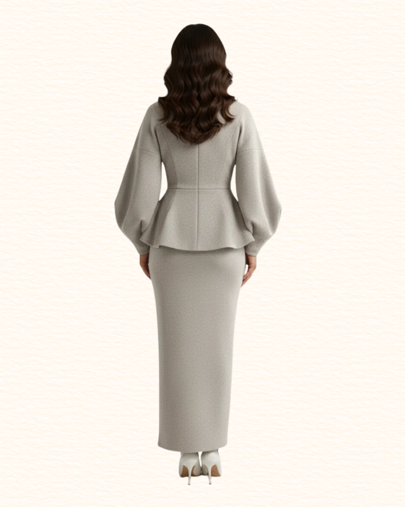 Tailleur Jupe Pour Femme | Ensemble Blazer À Col V