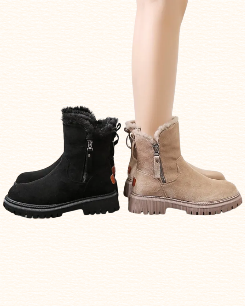 Bottines Zippées Pour Femme | Semelle Crantée