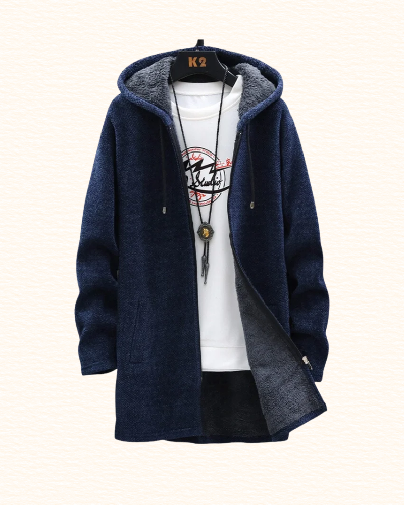 Gilet Long À Capuche Pour Femme | Fermeture Zippée