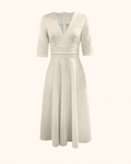 Robe Évasée À Col V Pour Femme | Midi