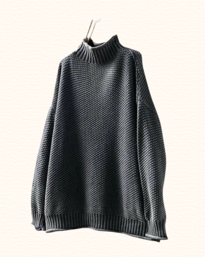Pull Texturé Pour Femme | Col Montant