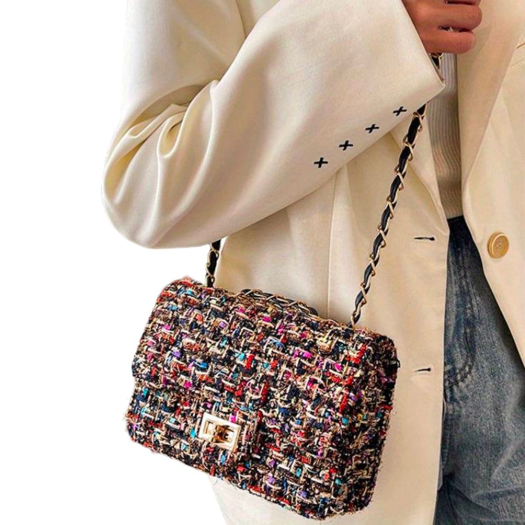 Sac À Main Texturé Pour Femme | Bandoulière Chaîne