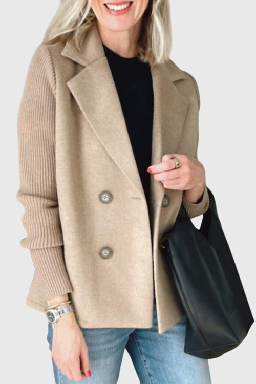 Blazer À Manches Côtelées Pour Femme | Coupe Croisée