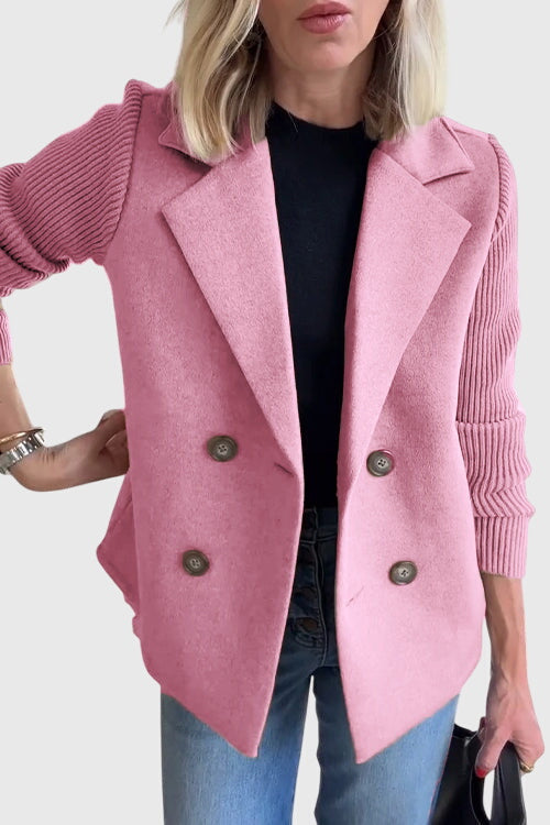 Blazer À Manches Côtelées Pour Femme | Coupe Croisée