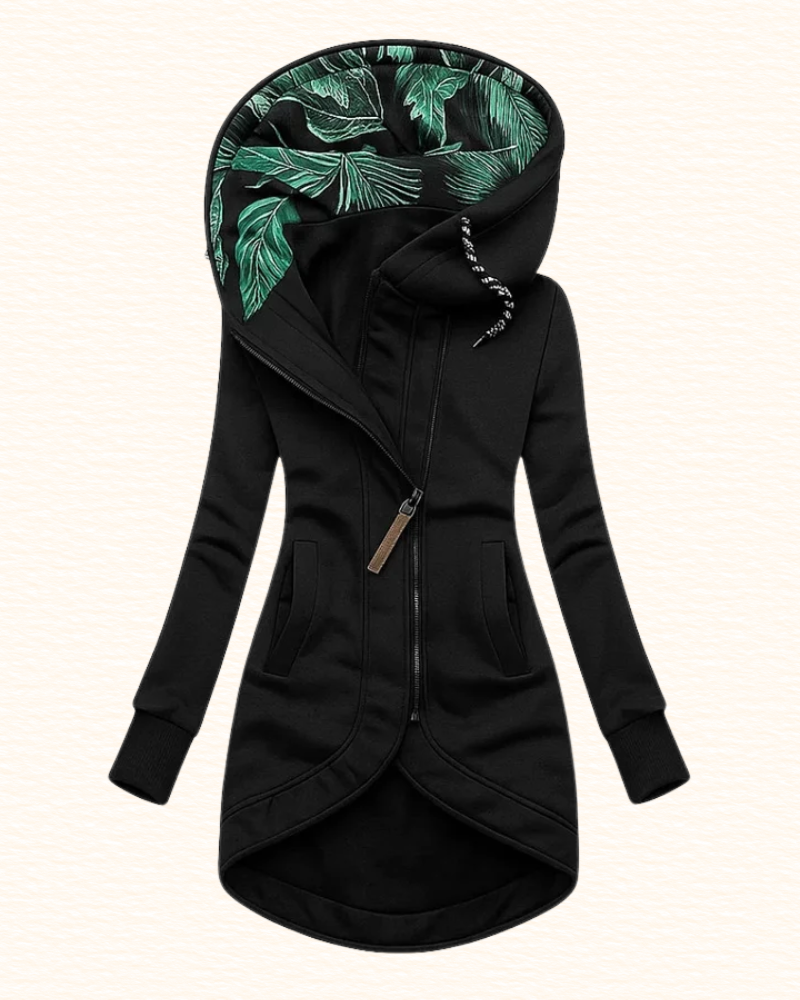 Manteau À Capuche Pour Femme | Fermeture Asymétrique