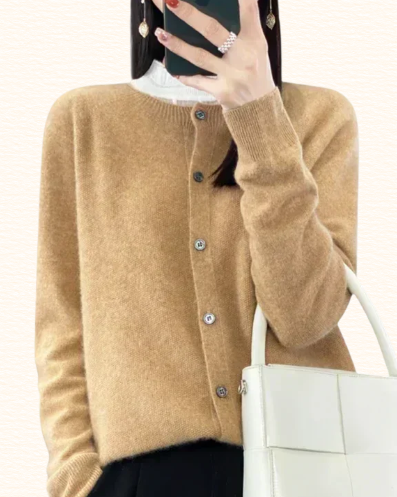 Gilet Boutonné Pour Femme | Col Rond