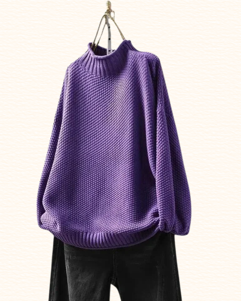 Pull Texturé Pour Femme | Col Montant