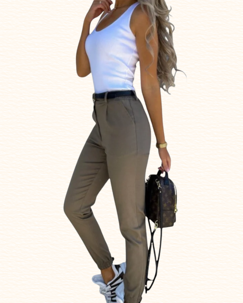 Pantalon Fuselé Pour Femme | Taille Haute Et Longueur Cheville