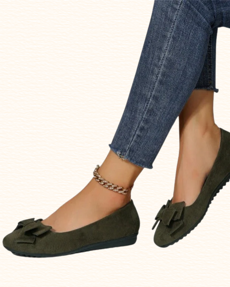 Ballerines À Nœud Pour Femme | Bout Arrondi