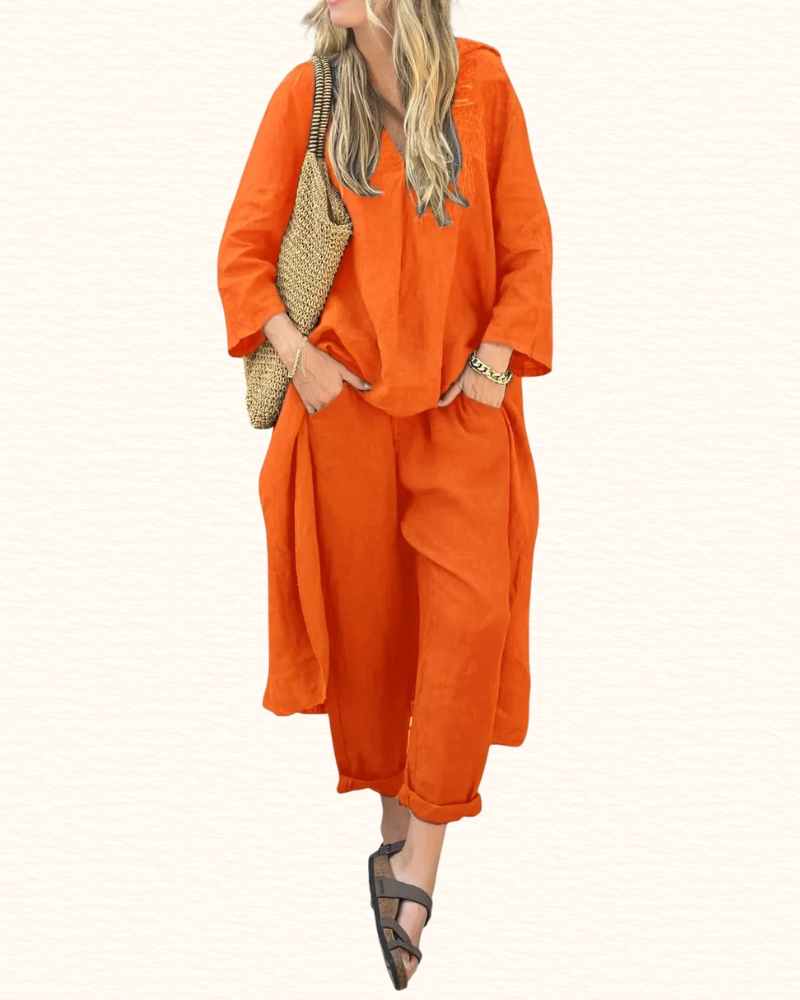 Ensemble Uni Pour Femme | Tunique Et Pantacourt Large