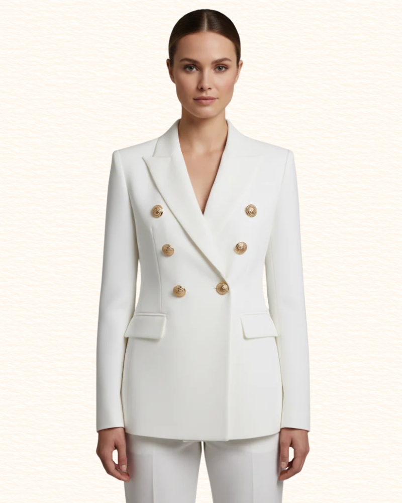 Blazer Croisé Pour Femme | Boutons Dorés
