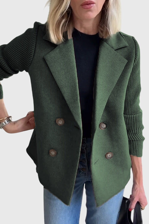 Blazer À Manches Côtelées Pour Femme | Coupe Croisée