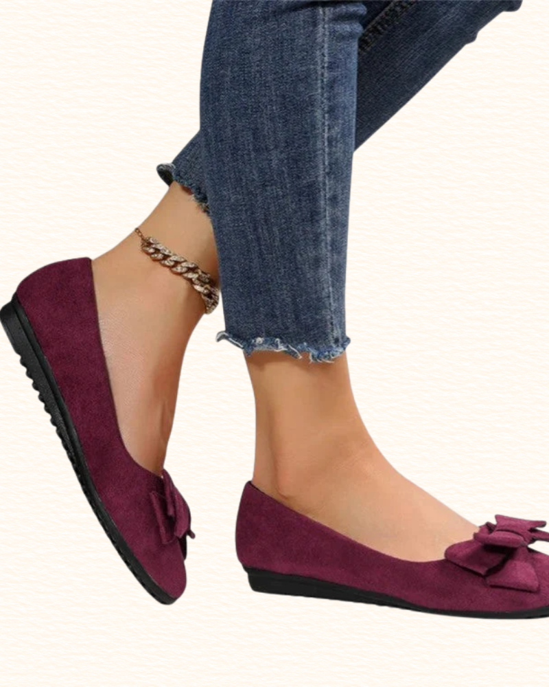 Ballerines À Nœud Pour Femme | Bout Arrondi