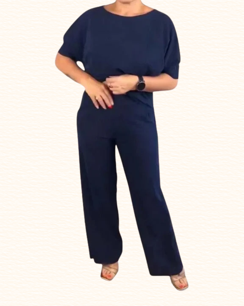 Combinaison De Soirée Pour Femme | Col Drapé Et Jambes Larges