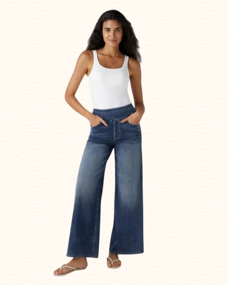 Pantalon À Jambes Larges Pour Femme | Taille Haute