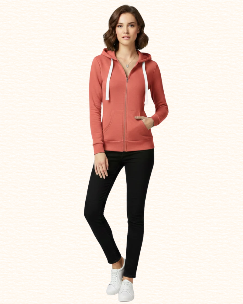 Sweat Zippé À Capuche Pour Femme | Poches Avant