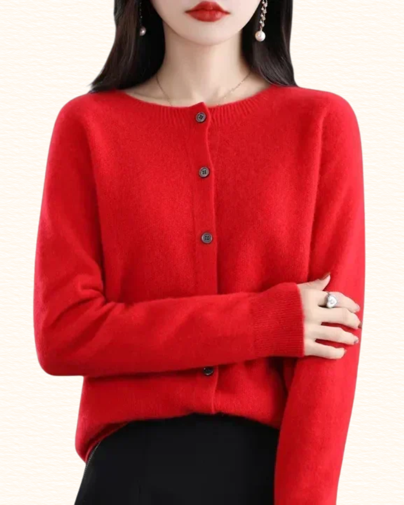 Gilet Boutonné Pour Femme | Col Rond