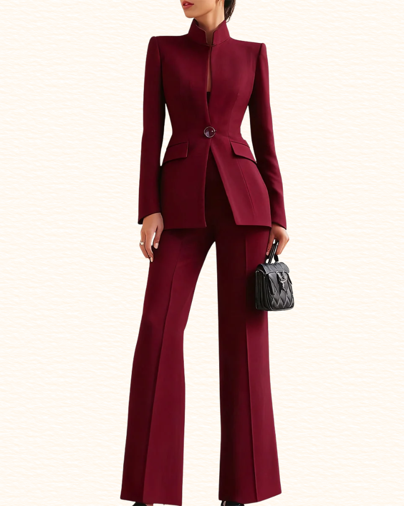 Tailleur Pantalon Évasé Pour Femme | Blazer Cintré