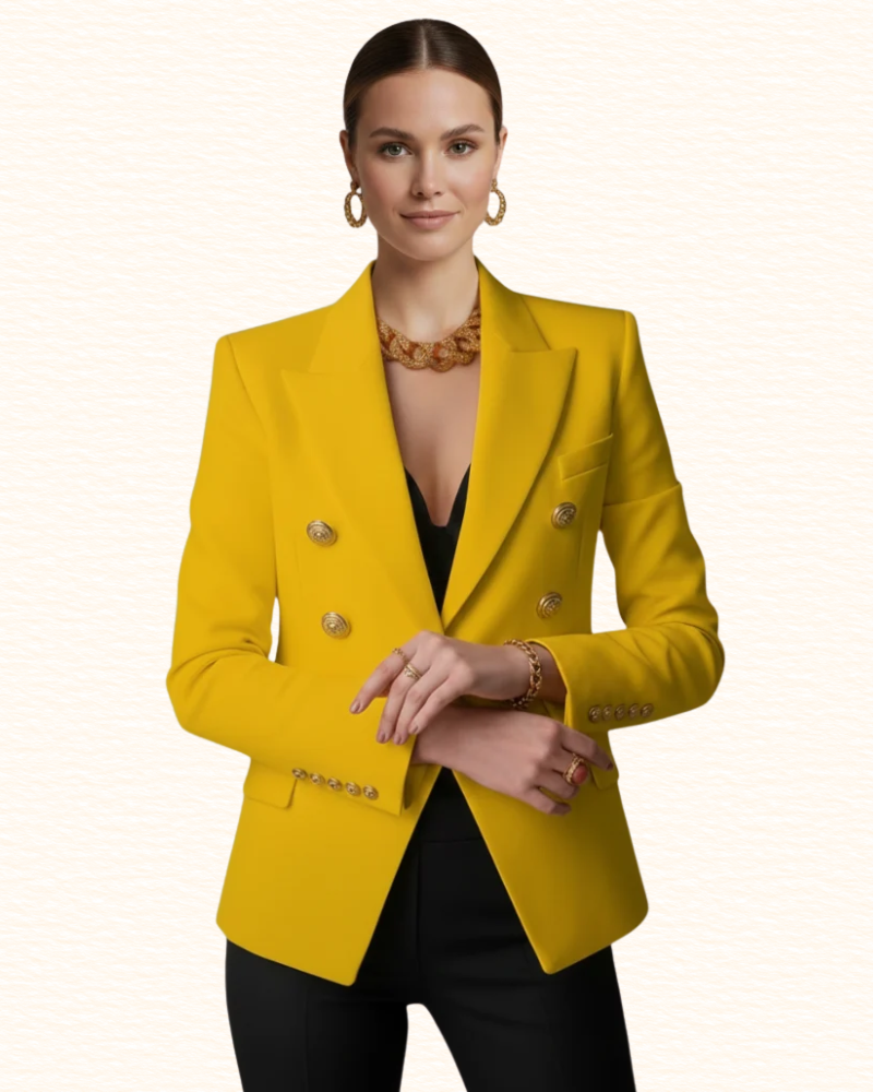 Blazer Croisé Pour Femme | Boutons Dorés