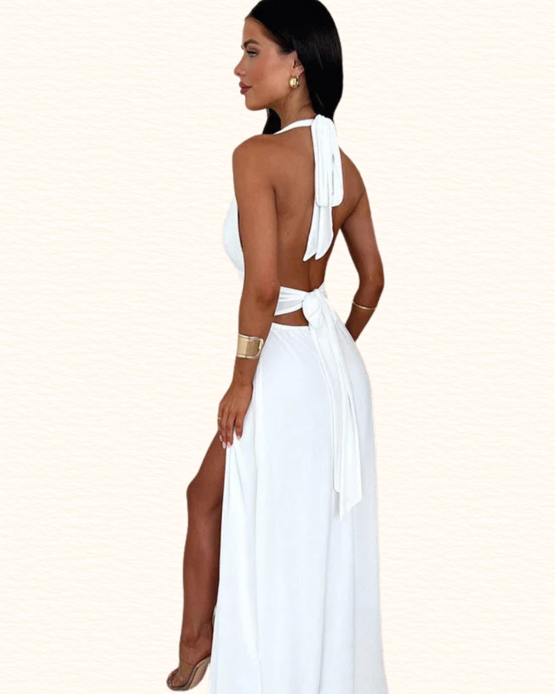 Robe Fendue À Décolleté Plongeant Pour Femme | Maxi