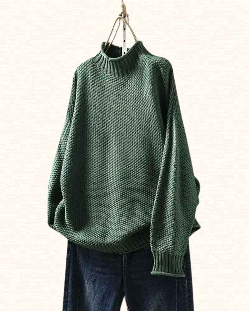 Pull Texturé Pour Femme | Col Montant