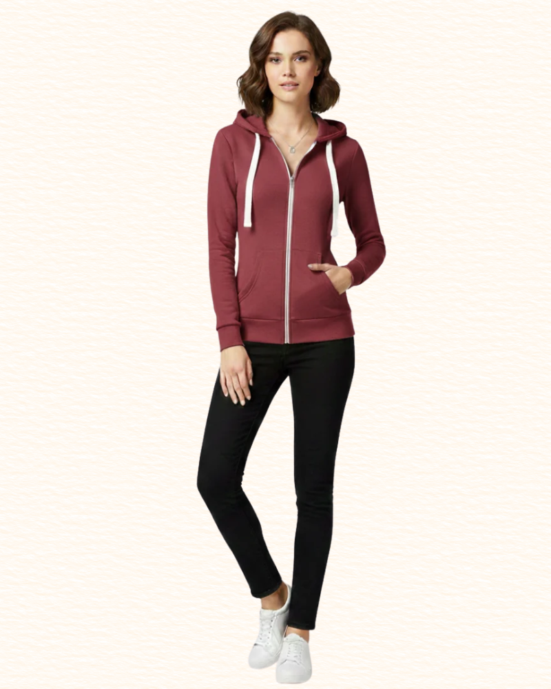 Sweat Zippé À Capuche Pour Femme | Poches Avant