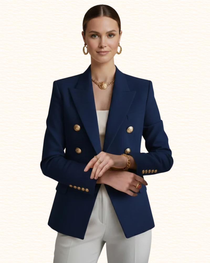 Blazer Croisé Pour Femme | Boutons Dorés
