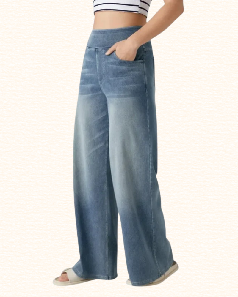 Pantalon À Jambes Larges Pour Femme | Taille Haute