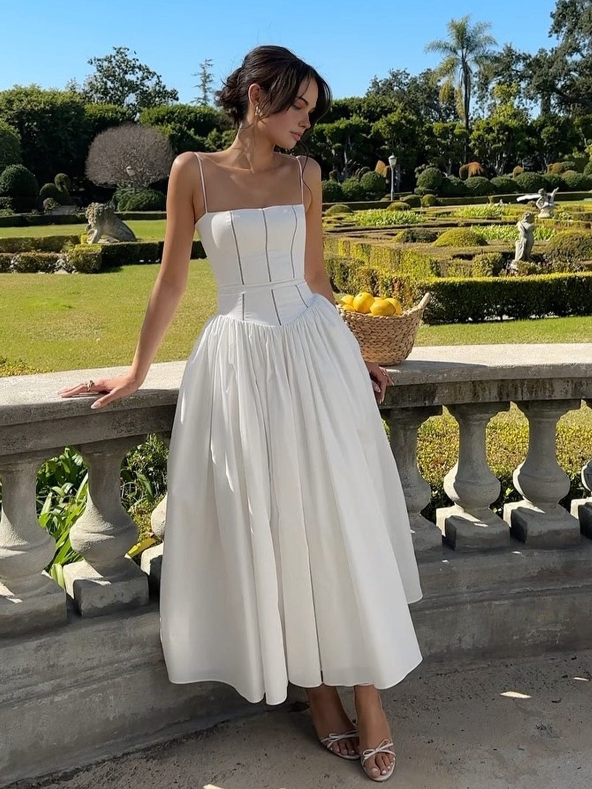 Robe Bustier Évasée Pour Femme | Midi