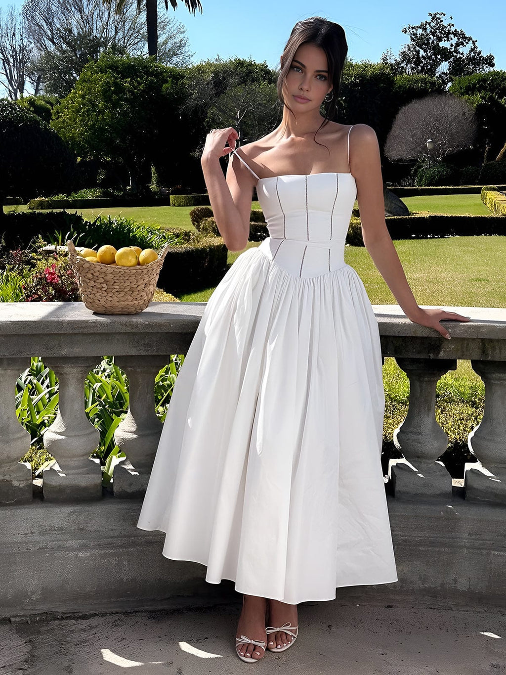 Robe Bustier Évasée Pour Femme | Midi