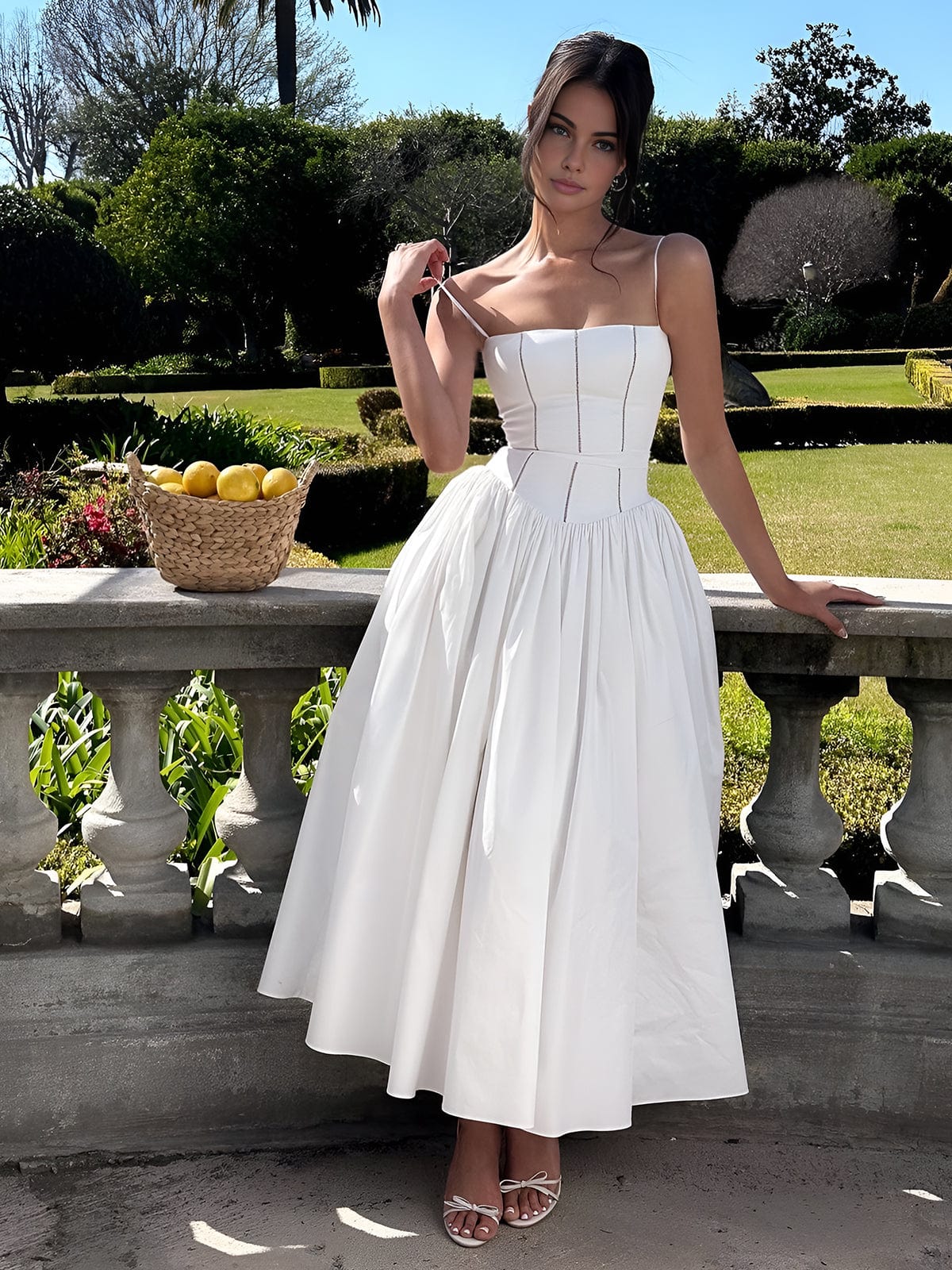 Robe Bustier Évasée Pour Femme | Midi